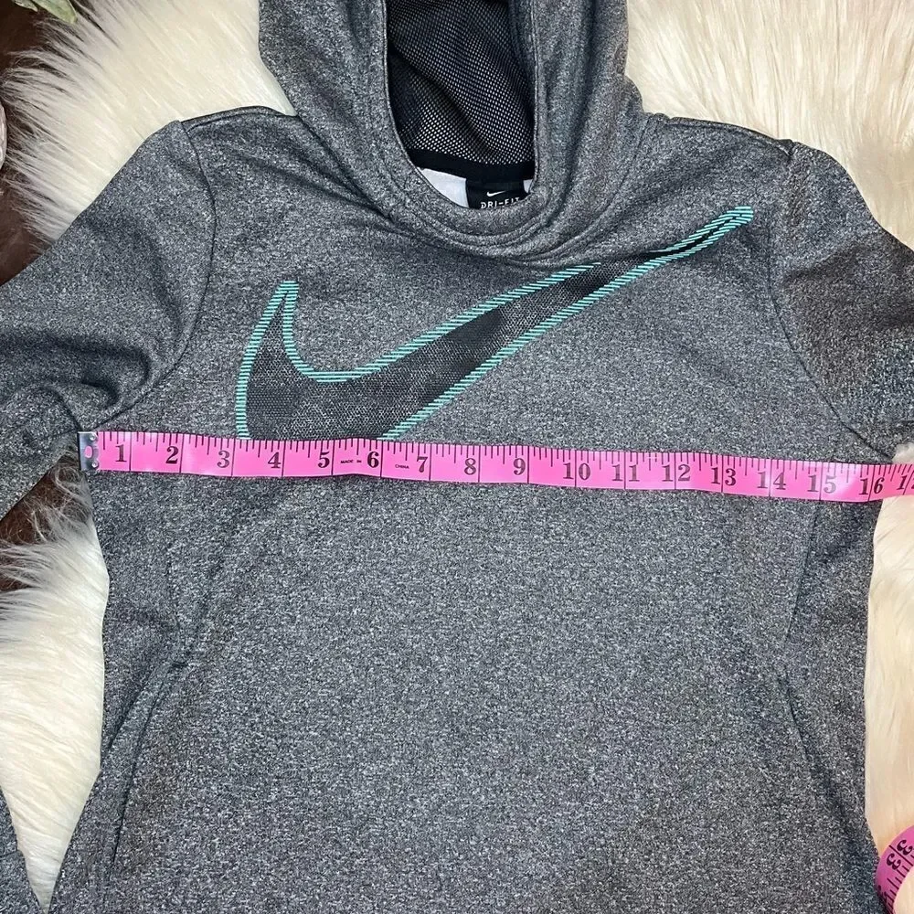 Nike dri fit heather grey hoodie sz youth medium